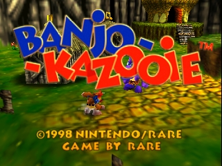 Banjo Kazooie title screen for Nintendo 64